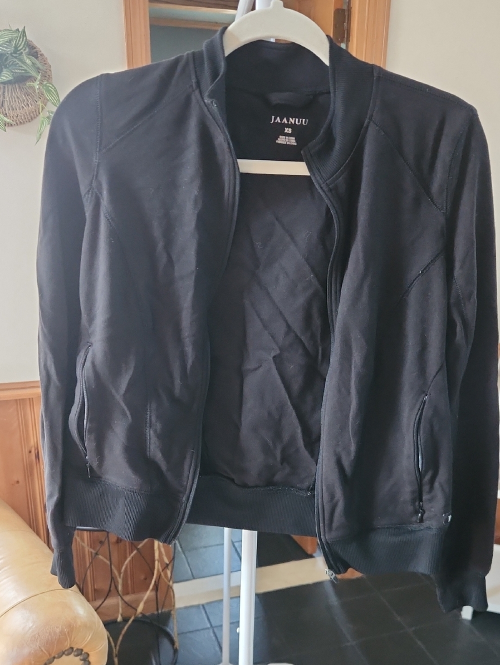 Jaanuu Black Zip Up Medical Jacket Size XS